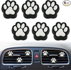 6 Pcs Dog Paw Air Vent Clips, Cute Dog Cat Print Car Air Fresheners Vent Clips Funny Car Decoration Interior Decor Accessories for Women Men