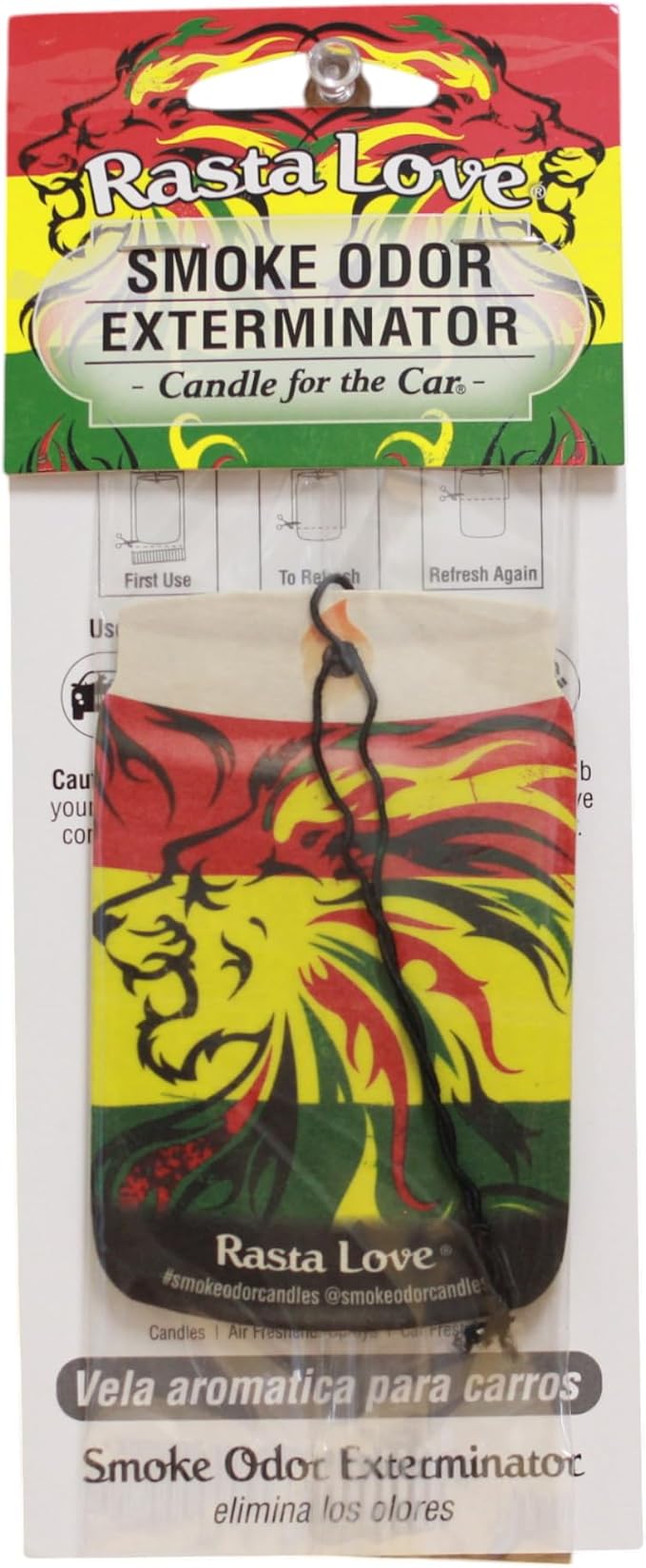 Smoke Odor Exterminator Car Freshener Rasta Love