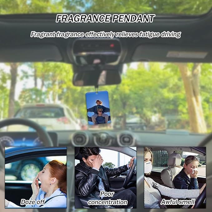 Custom Air Fresheners with Picture-Personalized Air Freshener for Car-Hanging Air Freshener for Wardrobe,Bathroom,Livingroom (Rectangle 5pcs)