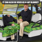 Biyejit Golf Cart Seat Covers with 4 Pockets Golf Cart Seat Towel Blanket Fits 2-Seat Golf Carts, Golf Cart Accessories