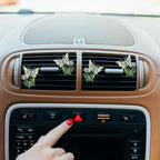 4 Pack Butterfly Car Air Fresheners Vent Clips Cute Air Conditioning Clips Decoration Rhinestone Vent Diffuser Clips Decor (Green)