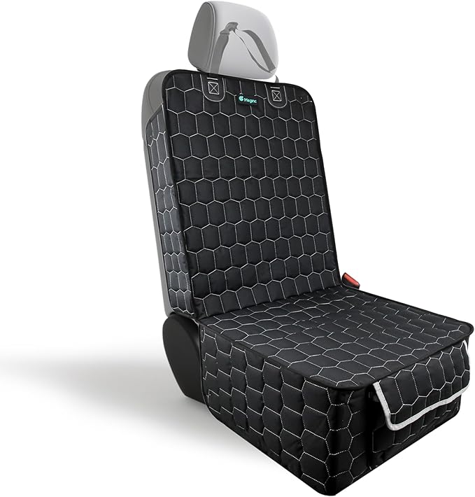 Front Seat Covers for Cars,Waterproof Car Seat Protector with Side Flaps 600D Fabric Front Seat Dog Cover for Trucks Vans SUVs Sedans, Non Slip Scratch Proof Seat Covers for Dogs in Car