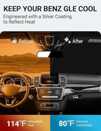 Proadsy 2026 Upgrade Front Windshield Sunshade Foldable Sun Shade Sun Visor Custom Fit 2016-2019 GLE-Class Accessories