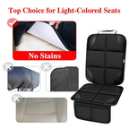 Meolsaek Car Seat Protector for Child Car Seat, Durable 600D Fabric Waterproof Car Seat Cover with Thick Pad Non-Slip Backing，No Imprints (Black 2pcs)