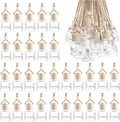 50 Pack Hanging Car Air Freshener Diffuser Bottles Empty Essential Oils Diffuser Bottles Glass Perfume Bottles Pendant Fragrance Aromatherapy Diffuser Bottle For Auto Interior Ornament Decor