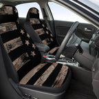 5 Pcs Premium Black Flag Car Seat Cover, Breathable & Washable Car Seat Covers Full Sets, Fashionable Printed Seat Covers for Cars Interior, Universal Fit for Most Cars, Sedan, Truck, SUV