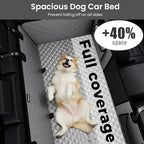 Back Seat Extender for Dogs 57 * 28.7 in, Upgraded Sofa Leather Dog Car Seat Cover for Back Seat, Foldable in the Car, Hard PVC Panels Bottom Support to 330 lbs, Full Coverage for Full Size Truck/SUV