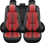 otoez Car Seat Covers Full Set, Red Leather Seat Cover 5 Seat Waterproof & Breathable Automotive Seat Cushion Protector Full Coverage for Cars Sedens Trucks SUVs Vans (Red)