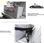 Pet Booster Car Seat for Large Pet or Two Small Pets with 2 Safe Secure Leash Seat Belts and Elevated View Easy Fold Up for Compact Storage