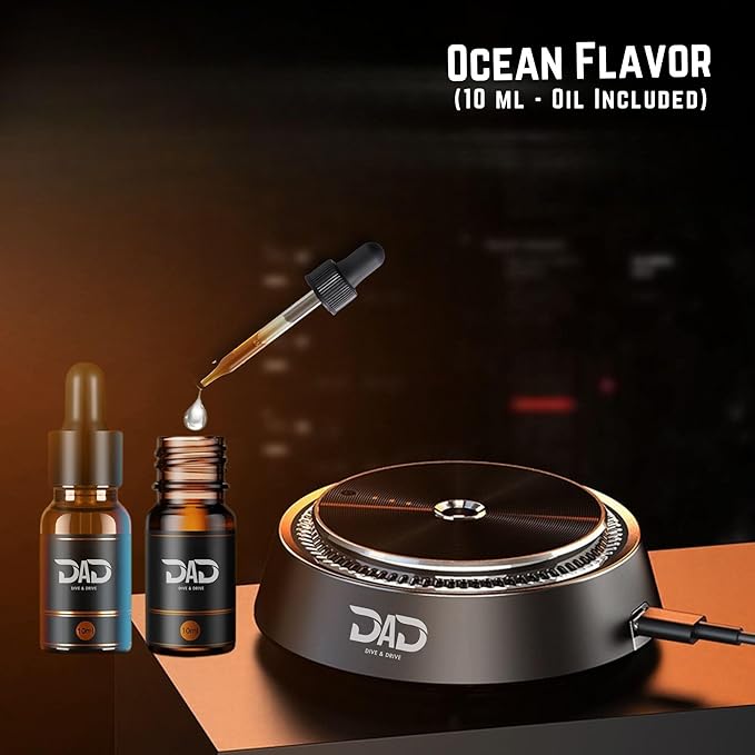 Smart Car Atomizing Aromatherapy Car Scent Diffuser | Aluminum Alloy Cordless | Automatic Shut On/Off with Motion Sensor | Wireless Essential Oil Low Noise Air Freshener Diffuser (Fragrance Included)