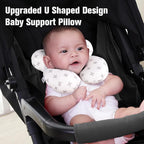 KAKIBLIN Baby Travel Pillow, Baby Neck Pillows for Car Seat, Upgraded Babies Head Pillow, Head and Neck Support Pillow for Car Seat, Stroller, Pushchair, Travel(Twig)