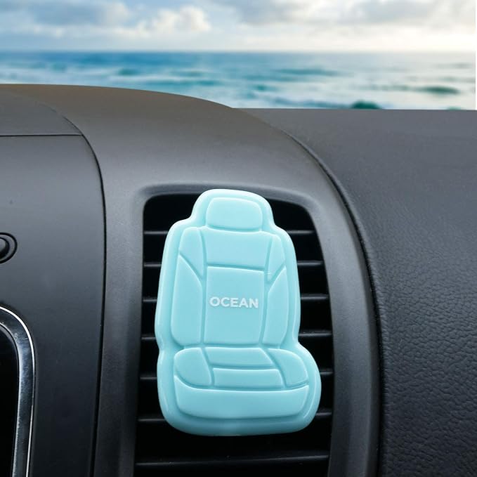 FH Group Air Freshener Vent Clips, Mini Car Seat Covers Design, (Ocean Scent)