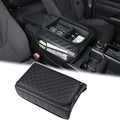 Car Center Console Armrest Cover Compatible with Toyota Tundra 2022+ Sequoia 2023+, Leather Middle Console Cushion Lid Pad Anti-Scratch Armrest Seat Box Protector Cover With Pocket/Zipper Accessories
