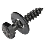 1/4 x 1-1/2 (100 Pack) Lag Screw Kit, 100 Screws and 100 Washers, Ceramic Black Ruspert Coating for Exterior Use, Meets ASTM A307 and ASME B18.2.1, Industrial/Commerical Grade by Makers Bolt
