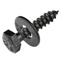 1/4 x 1-1/4 (100 Pack) Lag Screw Kit, 100 Screws and 100 Washers, Ceramic Black Ruspert Coating for Exterior Use, Meets ASTM A307 and ASME B18.2.1, Industrial/Commerical Grade by Makers Bolt