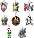 Horror Christmas Skull Car Air Freshener Card Pendant（8Pack Fresh Ice Scent） Gifts Cartoon Halloween Merch Party Supplies Room Decor Accessories for Hanging Rearview Car Interior