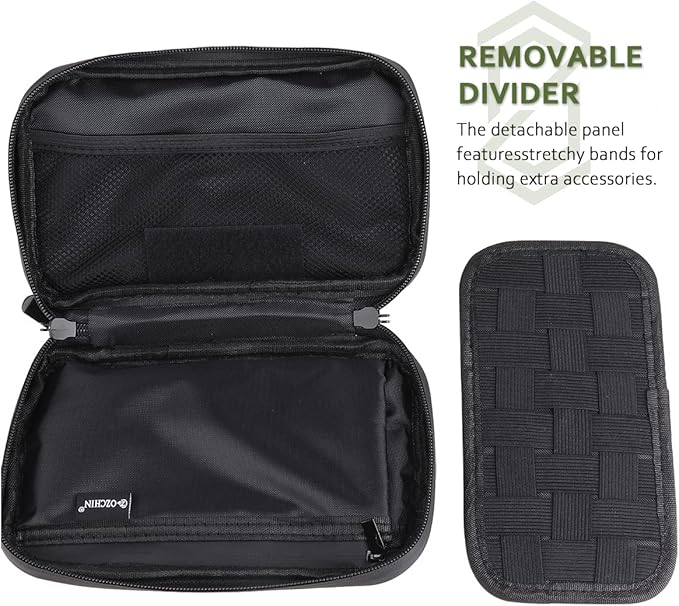 OZCHIN Smell Proof Bag Pocket Bag Activated Carbon Fiber 8'' x 5'' Portable Carry Pouch for Travel (Grey)
