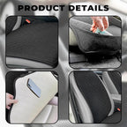 2PCS Linen Car Seat Covers Front Seats,Breathable Cloth Fabric Car Seat Protector - Universal Cloth Seat Covers Fit for Cars, Vans, SUVs, Trucks and for All Seasons - Black