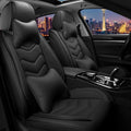 CTDS Car Seat Covers for Chevy Malibu 2000-2026, Stylish Sport Seat Cover, Premium Nappa Leather Car Seat Cover. Automobile Seat Covers Sets.(Luxury 2 Seats/Pure Black)