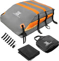 X AUTOHAUX 1000D PVC Waterproof Car Roof Bag Rooftop Cargo Carrier Bag Waterproof Luggage Carriers for Cars with or without Rack Anti-Slip Mat 6 Door Hooks Set - 20 Cubic Feet
