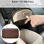 Car Center Console Cushion Pad, 12.48×7.40 Inches Waterproof Car Armrest Seat Box Cover, Comfortable PU Leather Vehicle Armrest Cover Protector, Car Decor Interior Accessories (Coffee)