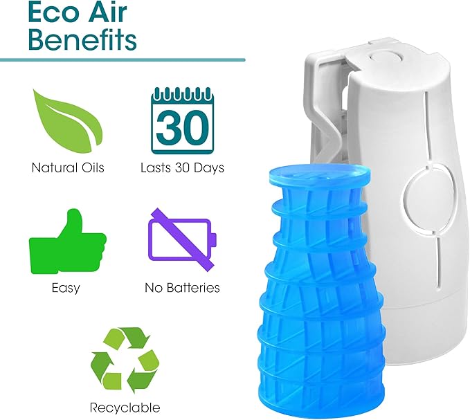 Fresh Products Eco Air Refill Air Freshener Dry Fragrance Technology Natural Oils No Acetone or Propellants Lasts 30 Days Eco Friendly Powerful Fragrance Made in the USA 6 pk Cotton Blossom