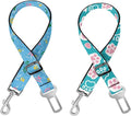 Cute Design 2-Pack Set Adjustable Pet Cat Dog Car Seat Belt, Adjustable Buckle Pet Car Harness Fabric Lanyard from 22 to 38 Inches Seatbelt Leash (Blue Fairy Tale Dog -Two Piece in one Set)