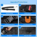 Dog Car Seat Cover for Back Seat with Hard Bottom,Waterproof Back Seat Extender for Dogs,Dog Hammock Dogs Bed for Cars, SUVs,Pet Seat Cover for Back Seat Holds 400lbs with Mesh Window & Pocket