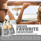 C Classy Car Air Freshener Hanging 2 Pack, Vanilla Amber Essential Oil Diffuser for Cars, Cute Car Accessories, Long-Lasting Fragrance, C ar Air Fresheners for Women & Men Gift, Made in USA