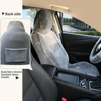 Aegis Cover Premium Australian Merino Sheepskin Car Seat Cover, Easy-Install Summer & Winter Universal Fit for SUV Truck Sedan Most Vehicles (FS-Grey)