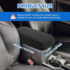 Nilight Center Console Cover Compatible with Toyota 4Runner 2010-2021 2022 2023 2024 PVC Leather Armrest Cover for Car Middle Console Cover Center Console Cushion Pad Car Armrest Box Cover,Black