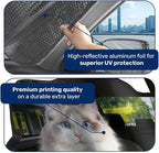 GENANY Lovely Cat Couple Windshield Sun Shade for Car SUV Truck (55x30 Inches), Sun Shade Windshield, Shades for Front Windows, Sunshade for Car Windshield, Protector Blocks UV