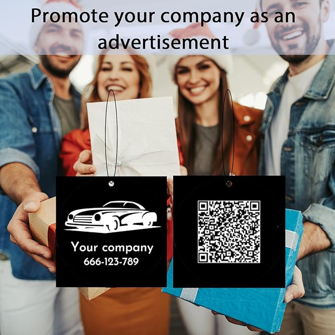 50/100Pcs Bulk Car Air Fresheners with Picture Photo Logo - Personalized Car Scents Air Freshener Personalized Gifts for Valentine's Day Birthday Anniversary.(50 Square)