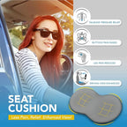 kingphenix Wedge Car Seat Cushion: Memory Foam Truck Seat Cushion for Car Seat Driver - Sciatica and Back Pain Relief - Enhancing Driving Comfort - Gray X-Large