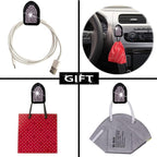 Bling Cute Diamond Bear Air Vent Clips Car Accessories,Shiny Crystal Bear Car Air Freshener Vent Clip,Rhinestone Car Decor Glitter Car Interior Interior Decoration，Holiday Gift for Boys Girls Friends Family (Silver 1 x Bear， 2 x Cute bling Hook)