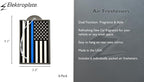 Elektroplate Police Thin Blue Line USA Flag Automotive Air Fresheners for Vehicles | New Car Scent (6-Pack) | Made in the USA