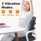 CILI Lumbar Support Pillow for Office Chair, Heated Back Support Pillow with Vibration, Back Massager for Chair, Back Rest Cushion Pillow for Desk Chair Sofa, Gifts for Mom Dad Women Men