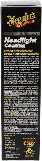 Meguiar's Keep Clear Headlight Coating, Maintain Like-New Clarity of Your Headlights with an Easy-to-Use Formula and UV Protection that Lasts All Year Long, 4 Ounce Aerosol