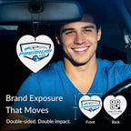 10-1000 Pcs Custom Air Fresheners with Picture - Personalized Photo/Logo/QR Code/Text, Bulk Promotional Car Gifts for Business Branding Events (A6-Heart)