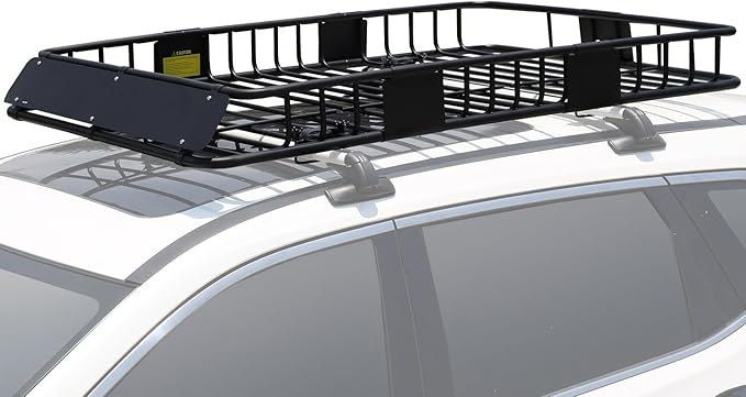 Leader Accessories Roof Rack Cargo Basket with 150LB Capacity Car Top Luggage Carrier 64"x 39"x 4" Fit for SUV Truck Cars