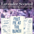 Trendy Blue Coastal Beach Lavender Car Air Freshener 3, Meet Me at the Beach Disco Ball Cocktail Scents Air Freshener for Women Girls, Beachy Car Accessories Interior Mirror Decor Hanging