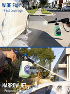 MEKOH Foam Cannon for Pressure Washer, Thick Snow Car Wash Foam Gun with 1.1mm Orifice & 1/4" Quick Connect, Pressure Washer Soap Cannon Attachment for Auto Detailing, Big Mouth Foam Blaster, 4000 PSI