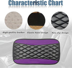 Car Center Console Cover, Universal Leather Waterproof Armrest Seat Box Cover Protector, Comfortable Car Decor Accessories Fit for Most Cars, Vehicles, SUVs-Purple