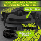Large Truck Seat Cushion for Truck Driver Seat Cushion - Upgraded Back Support, CertiPUR-US® Certified - Thick Memory Foam, Pain Relief for Hours of Driving, Trucker Approved Big Rig - Black