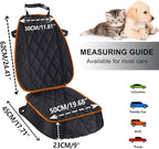 AsFrost Dog Car Seat Cover for Cars SUVs Trucks, Thicked 600D Oxford Heavy Duty Waterproof Front Car Seat Covers for Dogs Durable Nonslip Padded Pet Car Seat Protector with Side Flaps, 2 Pack