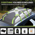 Sailnovo Rooftop Cargo Carrier Roof Bag,20 Cubic feet Soft PVC Waterproof Roof Bag for Most Vehicles with/Without Rack with Strap,Anti-Slip Mat,Padlock,Foldable Car Top Carrier for Road Trip Camping