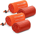 Primacare CB-3684-2 Pack of 2 Emergency Sleeping Bags for Survival, Mylar Blanket/Tent Used for Emergency, Camping, Hiking, Hunting, Outdoors, Perfect for Medical First Aid Supply Kits, Adult, Orange