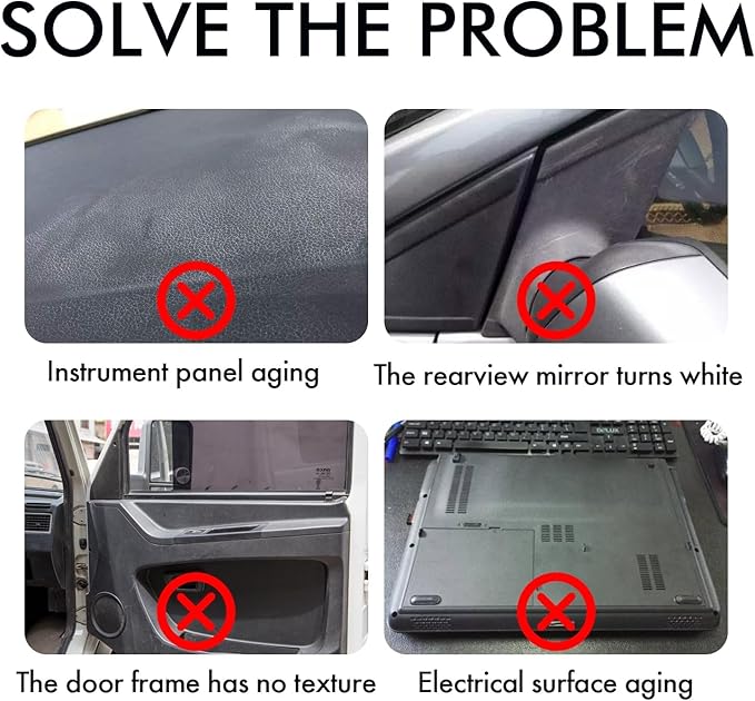 Plastic Restorer for Cars, Ceramic Coating Black Trim Restoration, Plastic Trim Restorer for Automotive Exterior and Interior, Resists Water, UV Rays, Dirt