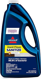 Bissell Hard Floor Sanitize Formula, 25041, 64 Fl Oz CrossWave & Spinwave, Use on Sealed Hard Floors, Orange Bloosom