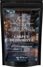 Lapew Winter Carpet Deodorizer Powder - Pet Safe Freshener for Vacuuming | Scented Odor Eliminator for Home | 16 oz